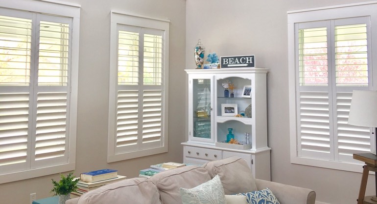 Gainesville Florida shutters in living room